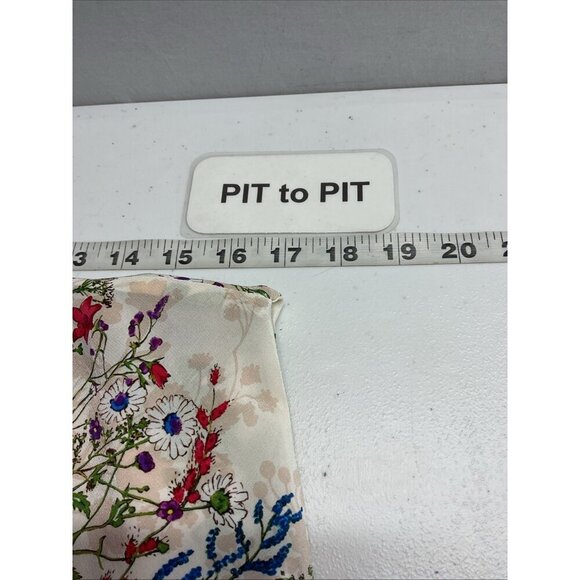 Maje Off White Silk Women's Blouse Top Size 1 Small Floral v neck feminine Flowy - Picture 4 of 8